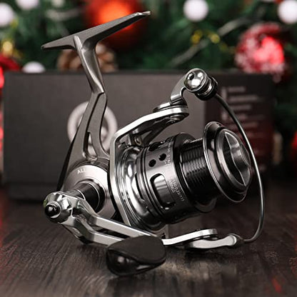 TRUSCEND Spinning Fishing Reel, Aviation Metal Material Body Reels, Industrial Durable-Strength, High Speed & Stability, Ultra-Light & Powerful, Smoother & Durable, Saltwater Freshwater Fishing Gear - color: C3-Black-4000