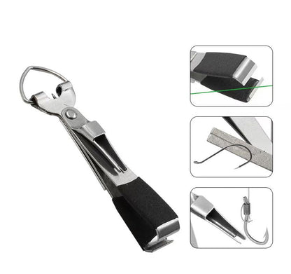 1Pc Fast Tie Nail Knotter Line Cutter Clipper Nipper Hook Fishing Tackle Gear Fishing Quick Knot Tool Sharpener Fly Tying Tool - color: red 1pc