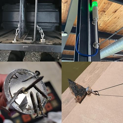 MUTUACTOR Super Strong Fishing Magnet,Φ1.89''Neodymium Rare Earth Magnet Heavy Duty,350lbs Pulling Force Round Magnets with Lifting Eyebolt Hooks for Salvage,Recovery and Retrieval - style: 350lb Magnet--Φ 1.89"