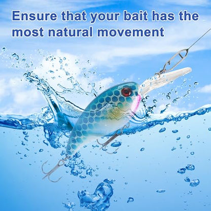 Power Clips Fishing Snaps Set High Strength Stainless Steel Quick Change Connector Swivels Tackle Fish Lure Attachement Freshwater Saltwater - style: 95PCS