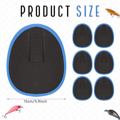 Tioncy 6 Pack Fishing Lure Covers 6 Inch Bait Gloves Lure Wrap Fishing Hook Cover Easily See Bait Storage Protector Guard to Keep Fishermen Safe for Rod - color: Blue