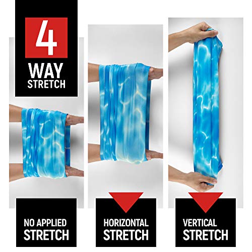 UPF 50+ Fishing Neck Gaiter - UV Face Mask Sun Protection for Men Women | Moisture-Wicking, Quick-Drying, Built-in SPF, UVA/UVB Blocking, Hunting Camo Design, Versatile Headwear - color: Aqua Blue
