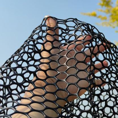 Fishing Landing Net Light Weight Folding Silicone Fishing Net Replacement Meshes Outdoor Tool Accessories - color: 3525