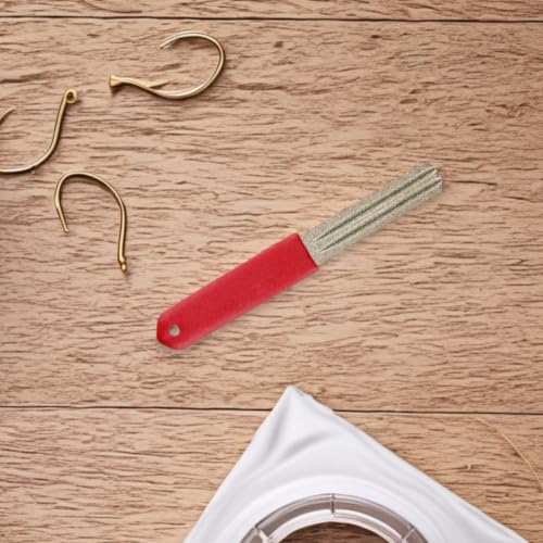 Kichvoe Portable Fishing Hook Sharpener Tool with Adamas Material, Fish Hook File Shape, Suitable for Sharpening Fishing Accessories, for Camping and Outdoor Activities