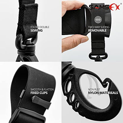 SAMSFX Adjustable Fishing Wader Belt Wading Belts for Surf Casting Kayak Fishing Accessories Waders Straps - color: Black - Only 2" Wader Belt