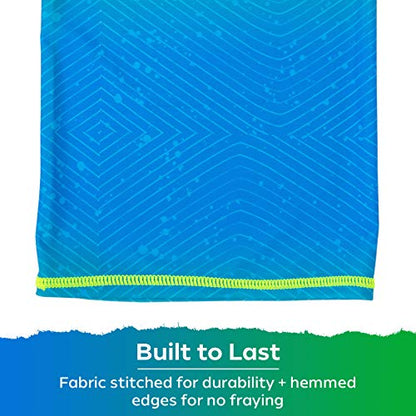 Neck Gaiter for Men & Women - UPF 50+ Sun Protection, Fishing, Cooling - color: Blue Crescendo