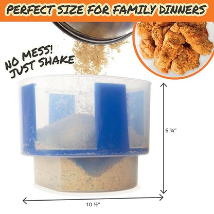 Cook’s Choice Original Better Breader – Mess-Free Breading Station for Chicken, Fish & Vegetables – Large Capacity Fits Full-Size Cuts – Shake & Coat for Even Coverage – Dishwasher Safe & Made in USA