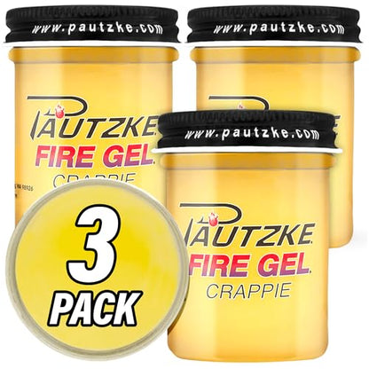 Pautzke Fire Gel Bait Scent Fishing Attractant, Long-Lasting Fish Scent Gel, Freshwater Saltwater Compatible, Strong Scent Trail, Easy Apply Lure Enhancer - color: 3-Crappie