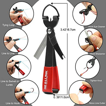 Fly Fishing Tools Kit and Accessories Combo Kits, Fishing Quick Nail Knot Tying Tool, Hook Remover Forceps and Pliers, Stainless Steel Salmon and Trout Multiple Fishing Set Gear Tool Assortment - style: 7 in 1 Combo
