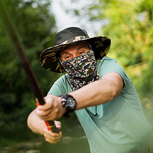 Balaclava Ski Mask, Sun UV Protection Breathable Full Head Face Mask for Men Women Skiing Cycling - color: Camo Green