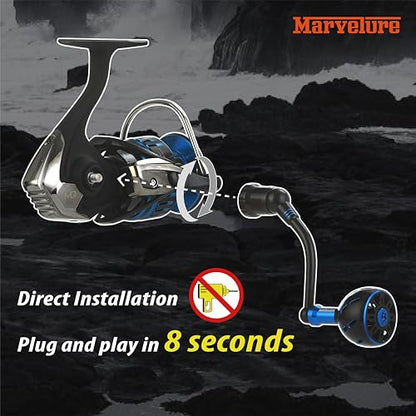 Power Handle for Daiwa 16 Saltist 2500-5000, 22Saltist MQ 2500-14000 Spinning Reel Replacement Handle - size: For 22 Saltist MQ 5000-6000 (Elite Version)