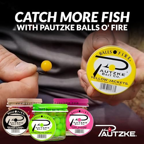 Pautzke Balls O' Fire Salmon Eggs Bait - Real Salmon Eggs for Trout Fishing, Soft Fish Eggs for Salmon Fishing, Can Be Used as Single Egg Salmon Bait or Salmon Egg Sacks - color: Premium