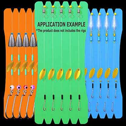10-20 pcs Fishing Line Storage Fishing Leader Line Holder Foam Boards +50 pcs Pins Fishing Wire Winding Board Snelled Hook Keeper