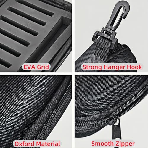 Waterproof Bait Storage Binder Case, Hard Shell EVA Shockproof Fishing Lure & Spinner Organizer Bag with 16 Slots (Case Only)
