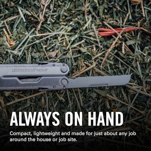 LEATHERMAN, Rebar Multitool with Premium Replaceable Wire Cutters and Saw, Stainless Steel - color: Silver