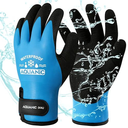100% Winter Waterproof Gloves for Men and Women, Scratch & Slip Resistant Design for Lobstering, Crabbing, Fishing, Spearfishing, Freediving, Boating and Sailing - size: XX-Large