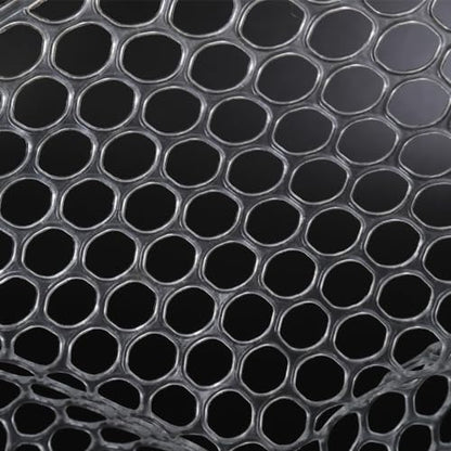 Kylebooker Fly Fishing Landing Net Wooden Frame Trout Fishing Net Soft Rubber Mesh for Catch and Release - color: Round Shape-Round Hole