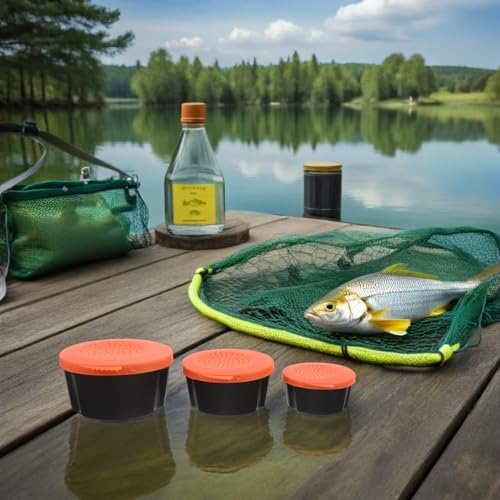 TEHAUX 3pcs Live Bait Case Worm Bait Storage Container Plastic Breathable Worm Holder Box for Fishing Outdoor Use