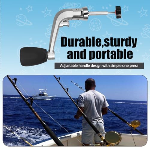 2PCS Fishing Handles Spinning Reel Knob Replacement, Black Rubber Handle Fishing Reel Grip with 2 Screw Caps and 2 Washers for 1000-4000 Series