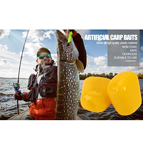 50PCS Fake Corn Floating Baits, Simulation Plastic Carp Fishing Lures Catfish Bait for Outdoor Freshwater Saltwater