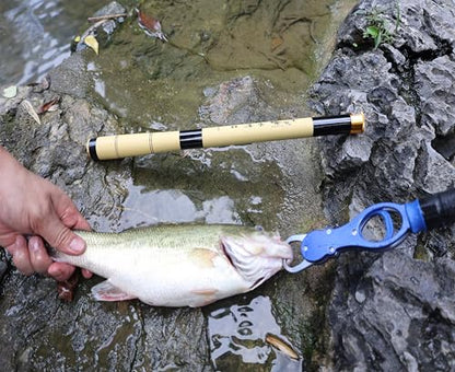 Tenkara Rod Carbon Fiber Telescopic Fishing Rod Portable Ultralight Fishing Tenkara Rod Collapsible Bass Crappie Full Kit Fishing Pole All Waters Bamboo - color: Yellow hand rod, size: 14.7 ft & 4.5m