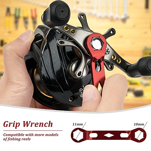 THKFISH Fishing Reel Repair Tool Kit, 13 Pcs Fishing Reel Bearing Tool Kit Remover Reel Bearing Remover Kit for Baitcasting Reel Lightweight DIY Use Tools