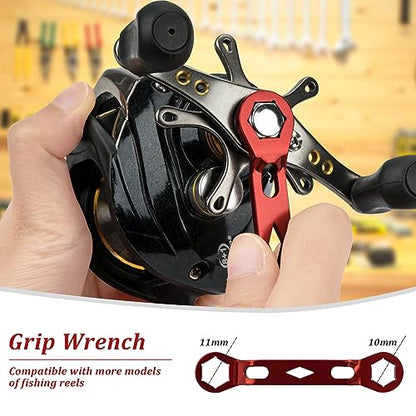 THKFISH Fishing Reel Repair Tool Kit, 13 Pcs Fishing Reel Bearing Tool Kit Remover Reel Bearing Remover Kit for Baitcasting Reel Lightweight DIY Use Tools