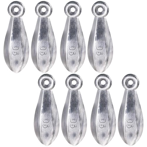 Sougayilang Fishing Weights Sinkers Bank Sinkers Bullet Weights for Surf Fishing Pier Bank Fishing Saltwater Fishing Gear 1oz to 12oz - size: 3oz 8pcs