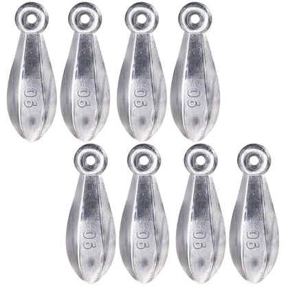 Sougayilang Fishing Weights Sinkers Bank Sinkers Bullet Weights for Surf Fishing Pier Bank Fishing Saltwater Fishing Gear 1oz to 12oz - size: 3oz 8pcs
