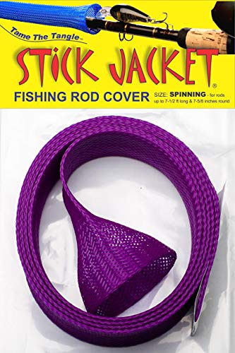 RITE-HITE Orin Briant Stick Jacket Fishing Rod Covers - Spinning Stick Jacket, Comes in a Variety of Colors; Keeps Your Rod Safe and Tangle Free - color: Purple