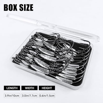 Weighted Swimbait Hooks,Weedless Fishing Jig Heads with Twist Lock,for Soft Plastic Worm Saltwater Freshwater Fishing Hooks