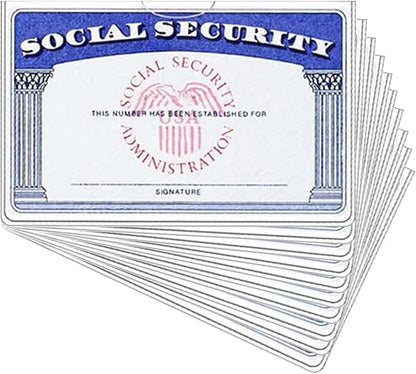10-Pack Waterproof PVC Card Holders, Suitable for Protecting ID Cards, Social Security Cards, and Travel Documents