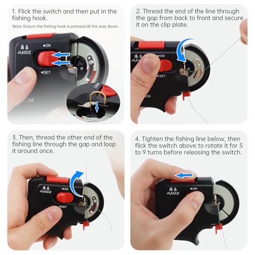Automatic Fishing Hook Tier Machine, Electric Device Fast Tying Tyer, Fishing Hook Line Tyer Machine Tying Device, Bundle Tie Knot Tools