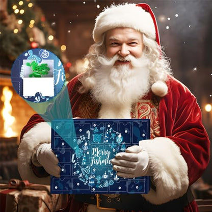 MOVINPE Fishing Advent Calendar for Adult Men Teen Boys, 2025 Fishing Lure Christmas Gifts, 24 Days Topwater Lures Fishing Spoons Minnow Popper Crankbait for Fishing Lovers Father Boyfriend Brother