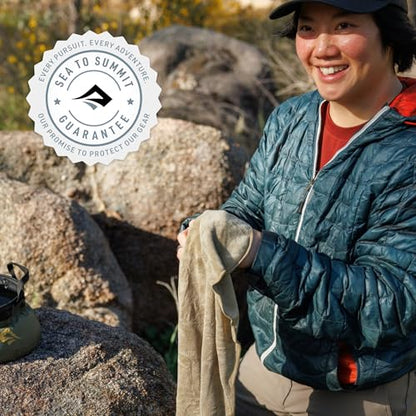Sea to Summit Portable Pocket Towel for Camping, Gym, and Travel - color: Desert, style: Large