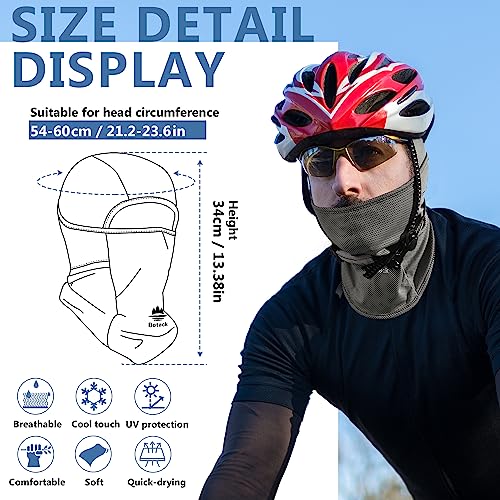 Balaclava Ski Mask, Sun UV Protection Breathable Full Head Face Mask for Men Women Skiing Cycling - color: Dark Grey