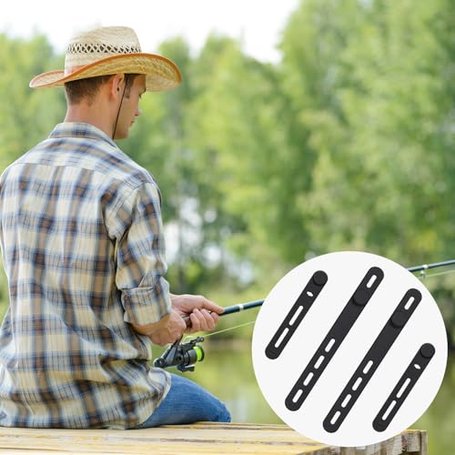 Simgoing 60 Pcs Fishing Belts 2 Size Soft & Stretchy Reusable Rod Ties, Lightweight Durable Rubber Bands Belts for Pole Storage, Cables, Gardening Tools, Camping Equipment