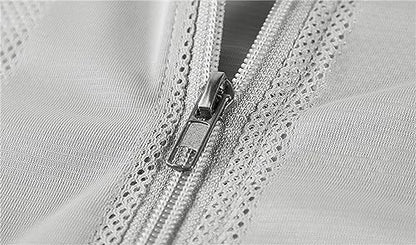 WSLCN Men's Summer Vest Casual Lightweight Breathable Mesh Cycling Travel Zip Vest - color: Grey, size: Medium