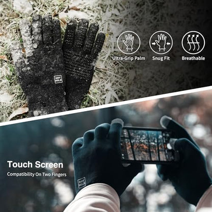 DRYMILE Alpine Waterproof Dexterity Gloves – Thermal Fleece Gloves for Men & Women – Touchscreen & Non-Slip Grip – Hiking, Skiing, Cycling, Fishing & Hunting. - size: Large