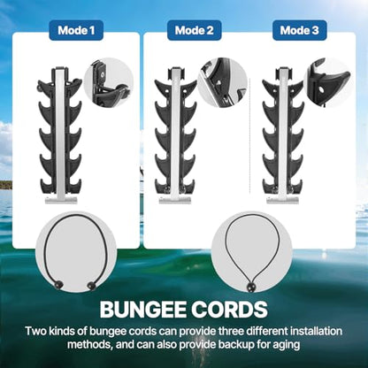 Fishing Rod Holder for Boat, Crappie Rod Holder for Transportation & Storage，Heavy Duty Angler Accessory for Fishing Boat & Pontoon boat (8 Rod) - style: 8 Rod Holder