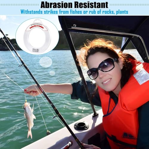 Clear Fishing Wire, Monofilament Fishing Line, Clear String for Hanging, Invisible Strong Wire Nylon Thread for Hanging Balloon Garland Picture Decorations - size: 0.45mm/820ft/24lb