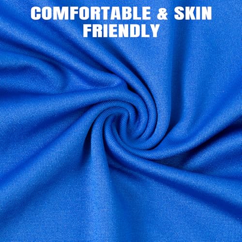 HONGTEYA 6 Pack Summer Neck Gaiter, UV Protection Cooling Face Mask Breathable Bandana Head Scarf Face Cover for Men Women - color: Black / Grey / Various Blues