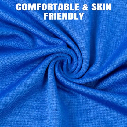 HONGTEYA 6 Pack Summer Neck Gaiter, UV Protection Cooling Face Mask Breathable Bandana Head Scarf Face Cover for Men Women - color: Black / Grey / Various Blues