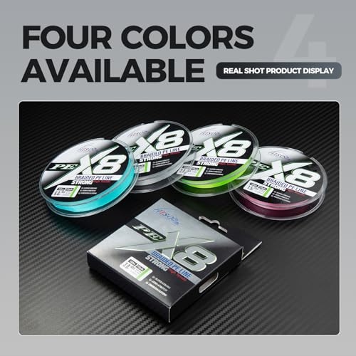 X8 Braided PE Fishing Line - Zero Stretch High Sensitivity 8 Carrier Line, Super Strong Abrasion Resistant for Smooth Casting, Saltwater Freshwater Lure Fishing, 110 Yards - color: Grey, size: 50LB