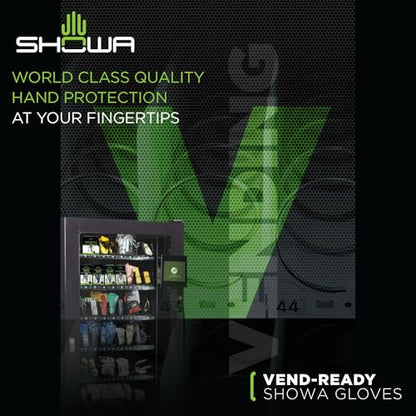 SHOWA Atlas 620 Double-Dipped PVC Chemical Resistant Gloves, Rough Finish Grip, Seamless Cotton Liner - size: Large, style: Vending 12-pack