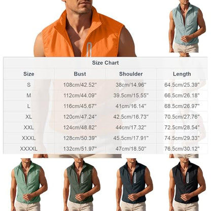 Fishing Vest - Fishing Vests for Men Lightweight Waterproof Zip Up Sleeveless Utility Jackets Outwear with Multi Pockets - color: 01# Black, size: XX-Large