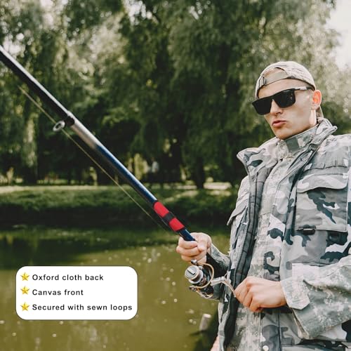 6 Pcs Lure Wrap, Fishing Hook Covers Bait Storage Lure Protector Wrap Fishing Hook Cover Protector Guard to Keep Fishermen Safe for Rod (Red)