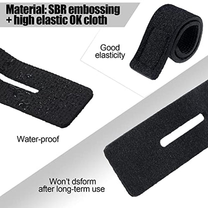 Fishing Rod Ties Fishing Rod Wrap Strap Fishing Pole Belt Stretchy Rod Holder Elastic Fishing Tackle Ties Casting Rod Strap (Black Color, 20 Pcs)
