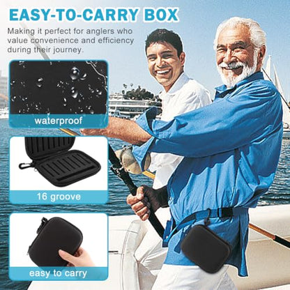 16pcs Fishing Lures Spinner Baits Kit, Metal Bass Trout Lures with Portable Carry Bag, Fishing Gears Spinnerbait Spoons Baits for Freshwater Saltwater Trout, Gifts for Men