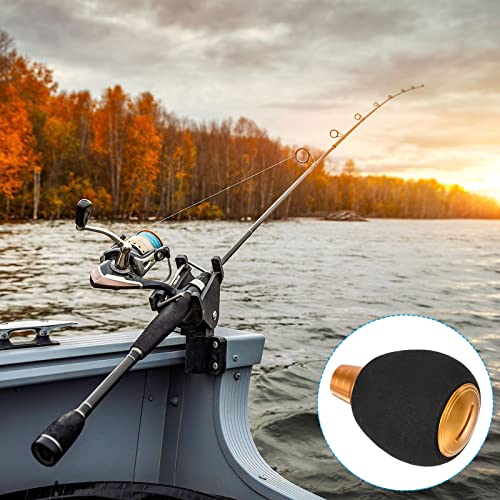 PATIKIL Fishing Reel Handle Knob, Lightweight EVA Fishing Reel Power Knob Handle Grip for Fishing Reel Replacement Parts - color: Gold
